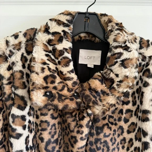 Leopard Print Faux Fur Coat - Picture 3 of 7